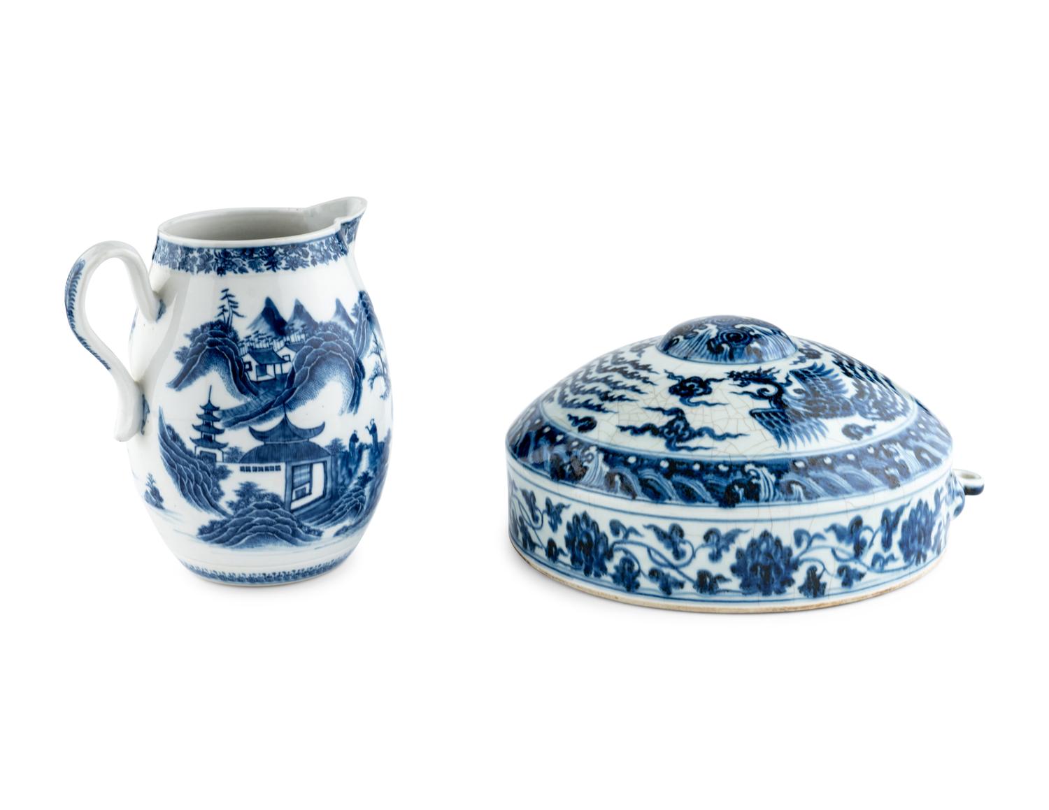 Three Chinese Blue and White Porcelain Wares
