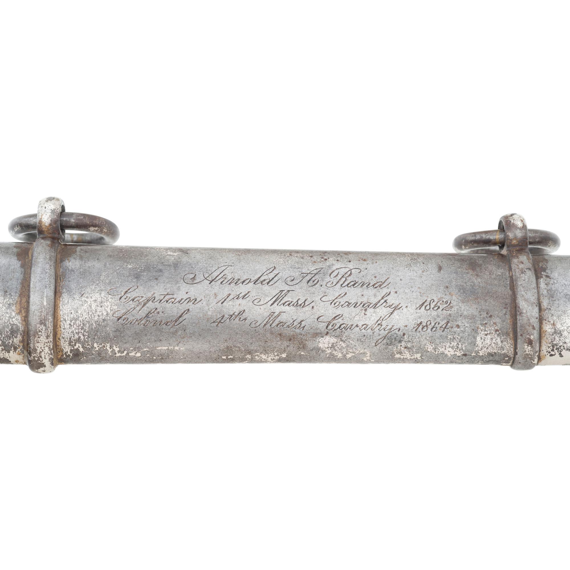 The French Cent Guard Hilted Heavy Cavalry Officers Saber of Capt. Arnold Rand, Capt. 1st Mass. & Col. 4th Mass Cavalry