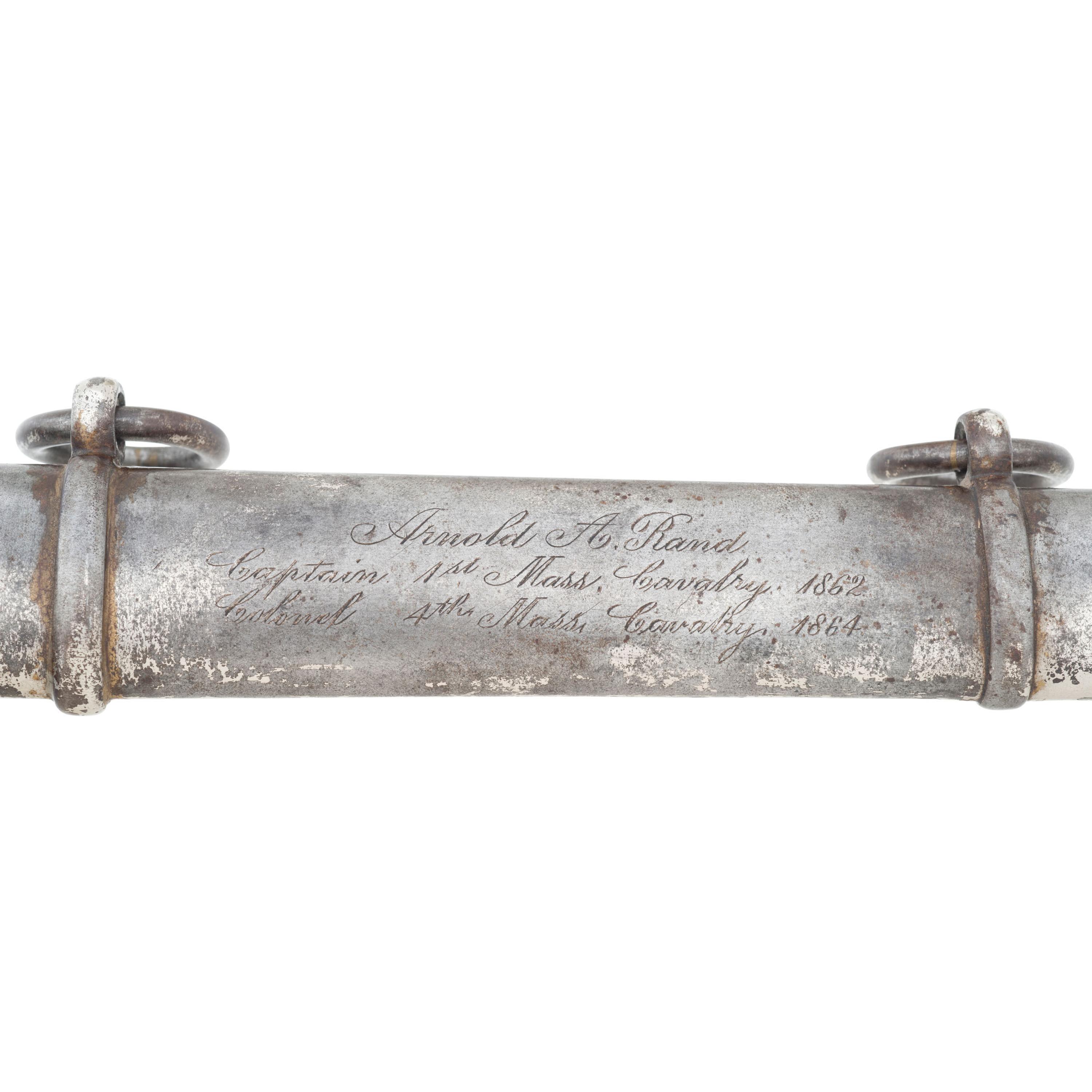 The French Cent Guard Hilted Heavy Cavalry Officers Saber of Capt. Arnold Rand, Capt. 1st Mass. & Col. 4th Mass Cavalry