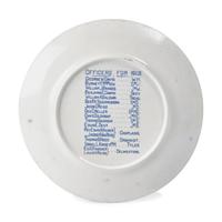 A Blue and White Transfer-Decorated Masonic Plate for Northern Lodge, Newark, New Jersey