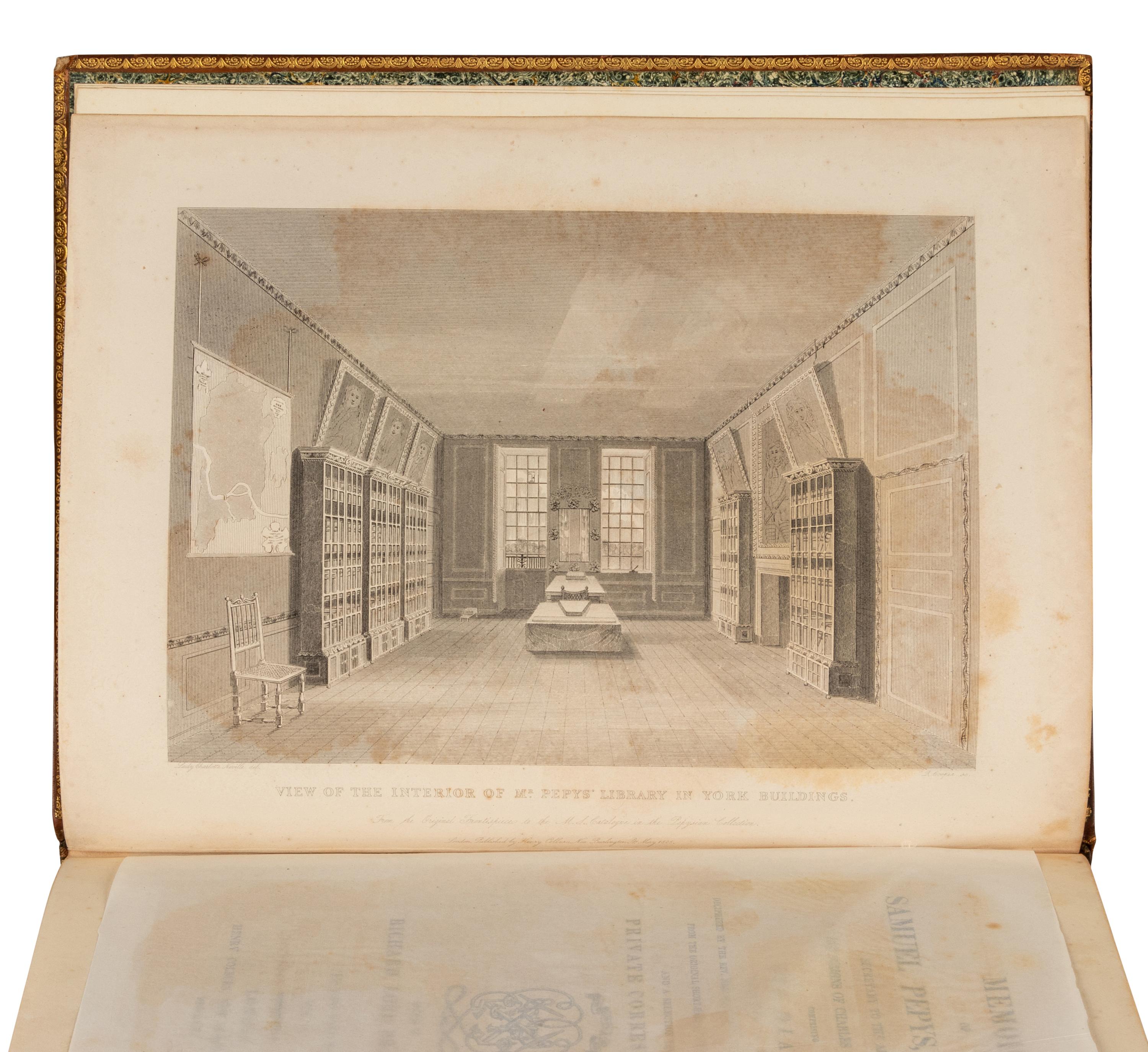 PEPYS, Samuel (1633-1703). Memoirs of Samuel Pepys. Comprising His Diary from 1659 to 1669 . London: Henry Colburn, 1825.
