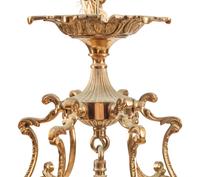 A Pair of Louis XV Style Gilt Bronze and Glass Hall Lanterns