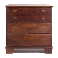 An American Painted Blanket Chest Height 39 1/4 x width 39 1/2 x depth 17 1/2 inches. — 19TH CENTURY
