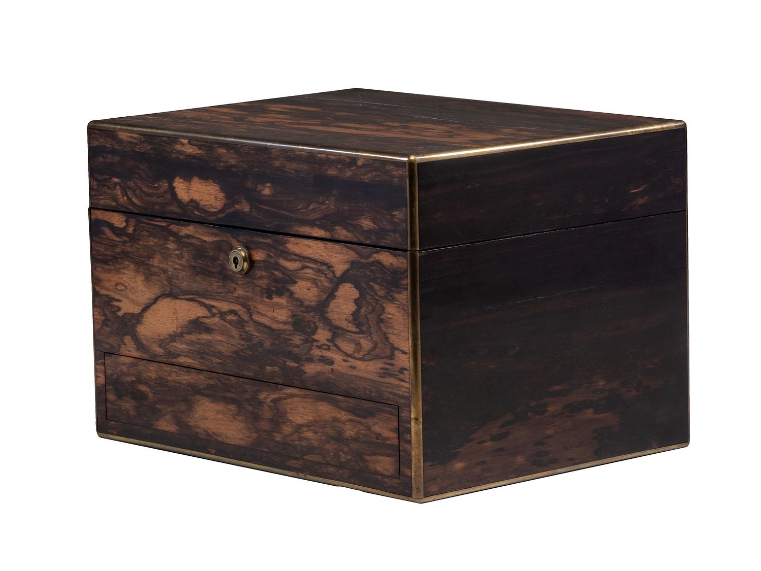 A Victorian Coromandel Stationary Box