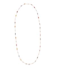 YELLOW GOLD, MULTICOLOR SAPPHIRE AND DIAMOND NECKLACE