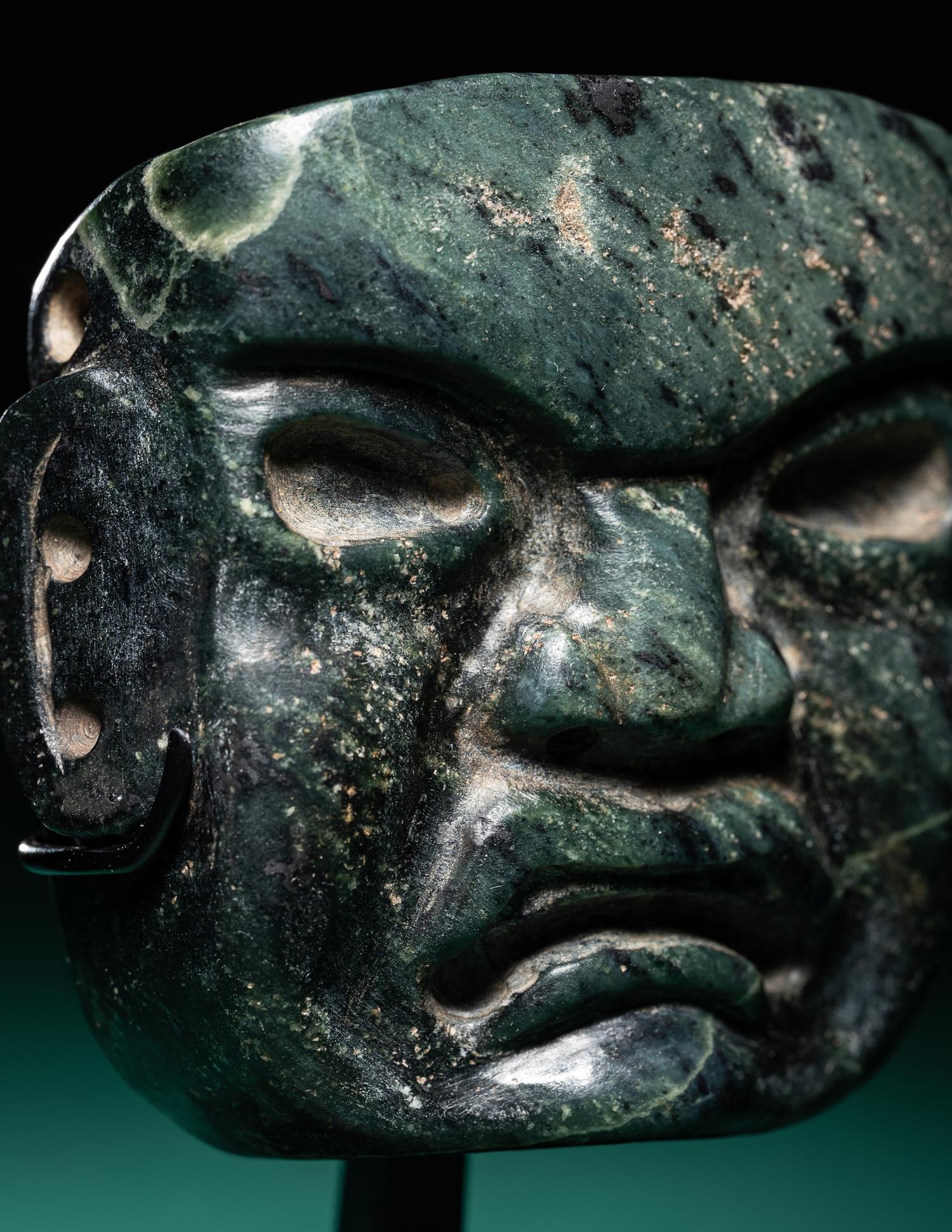 An Olmec Serpentine Maskette