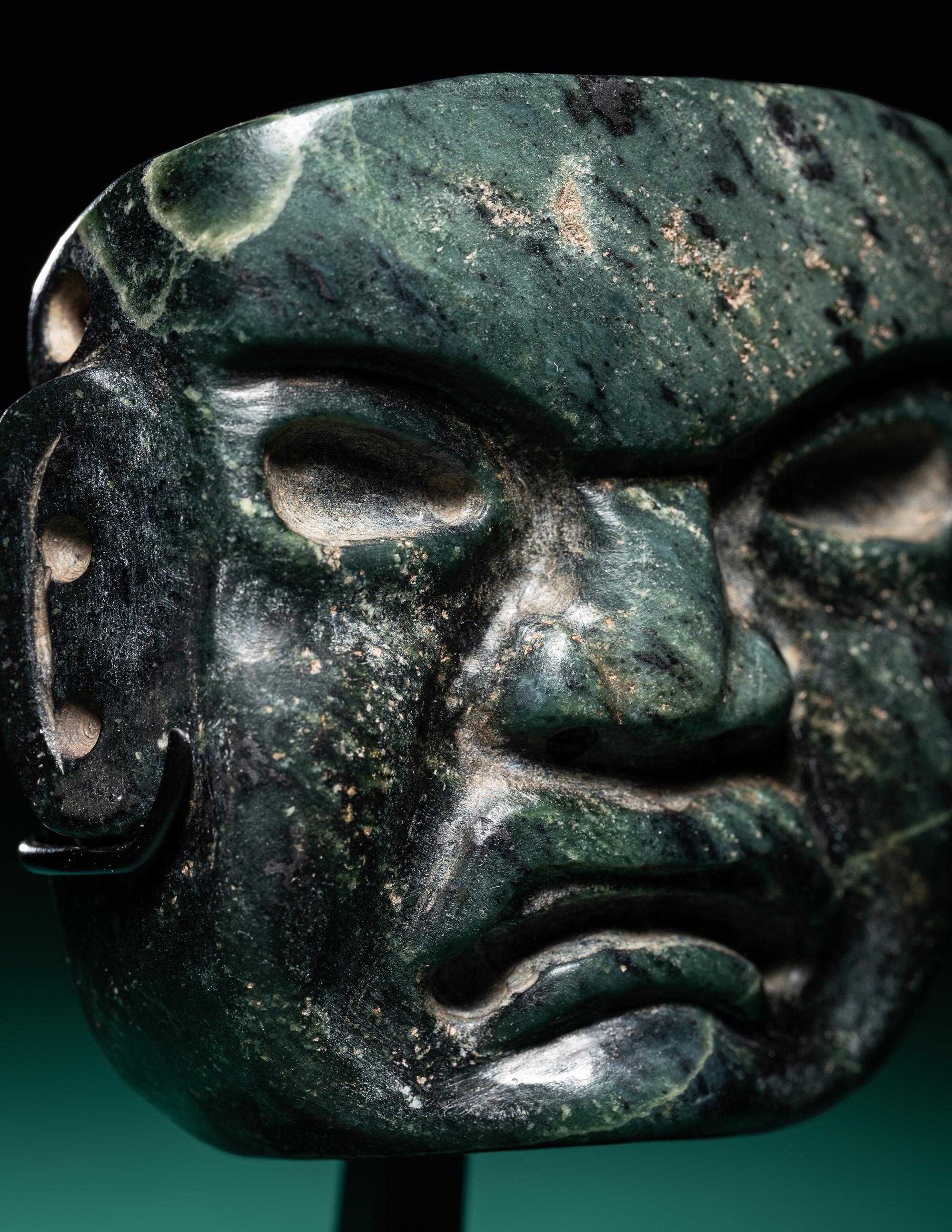 An Olmec Serpentine Maskette