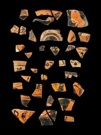 36 Attic Black-Figured Vase Fragments