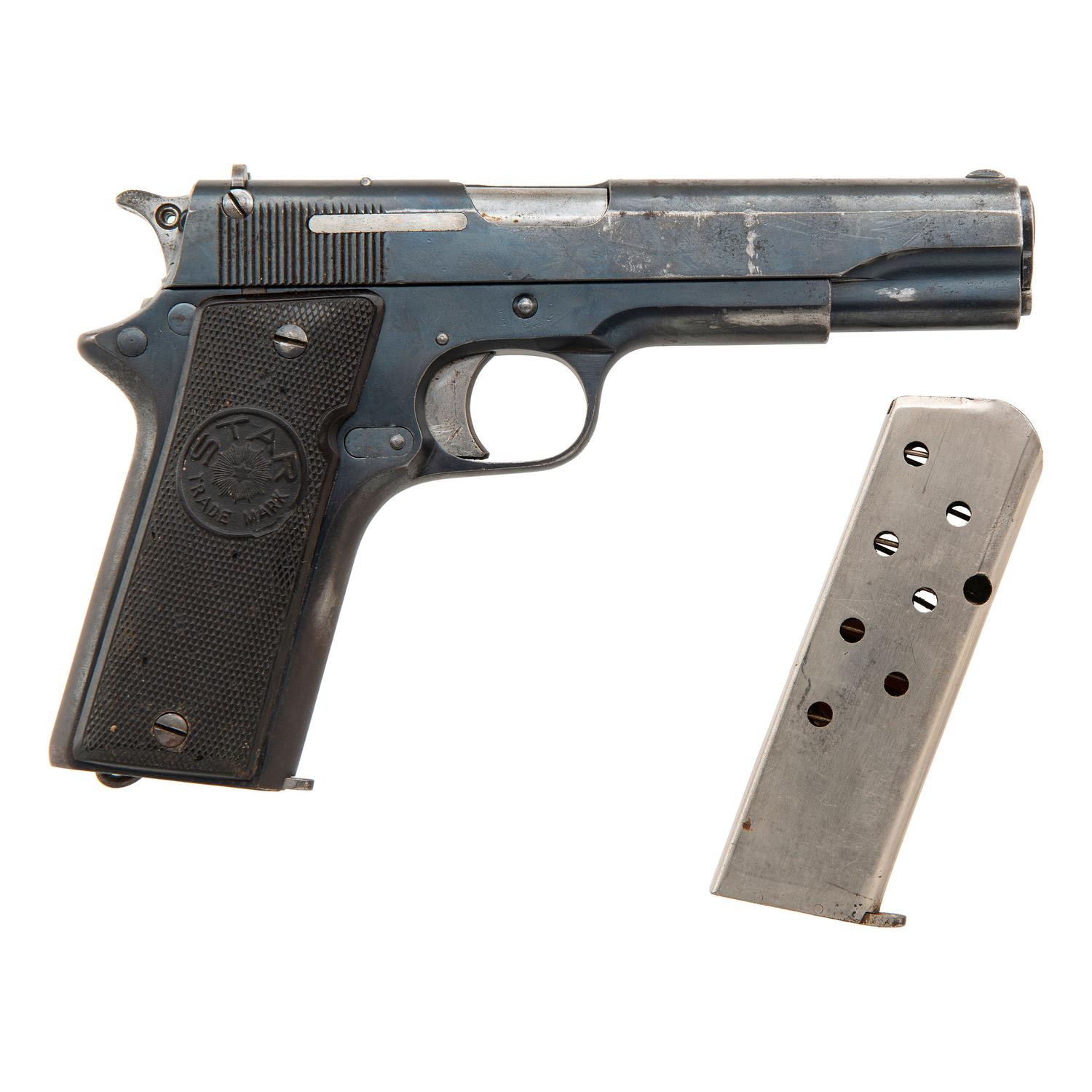**Guardia Civil Marked Star Model 1922 Pistol with Two Matching Magazines