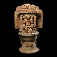 A Teotihuacan Terracotta Incensario with Tlaloc
