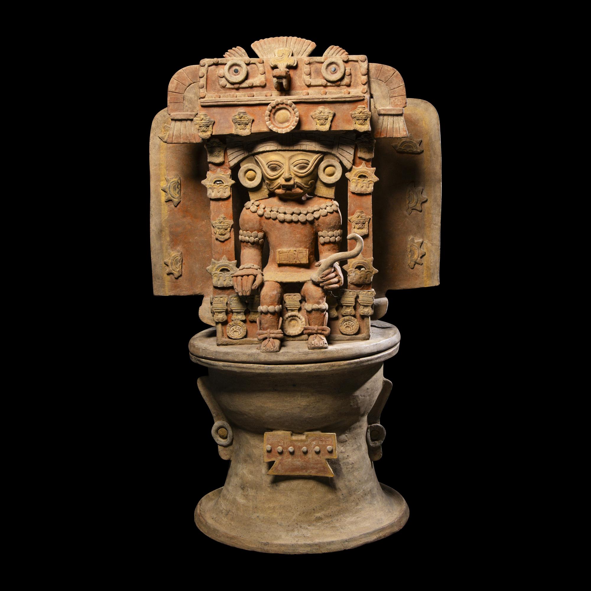 A Teotihuacan Terracotta Incensario with Tlaloc