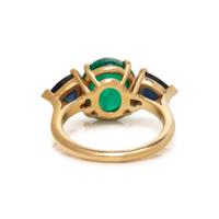 COLOMBIAN EMERALD AND SAPPHIRE RING