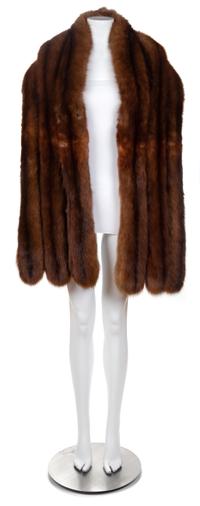 A Birger Christensen Sable Stole, 80" L x 10.25" W.