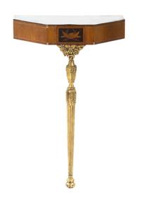 A Louis XVI Style Parcel Gilt Pier Table Height 29 x width 20 x depth 10 1/4 inches. — 19TH CENTURY