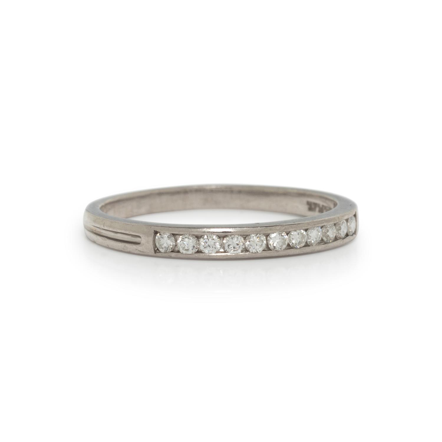 TIFFANY & CO., PLATINUM AND DIAMOND BAND RING