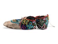 Anishinaabe Beaded Hide Moccasins