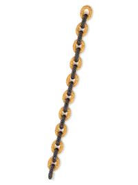 YELLOW SAPPHIRE AND BLACK DIAMOND BRACELET