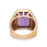 AMETHYST AND DIAMOND RING