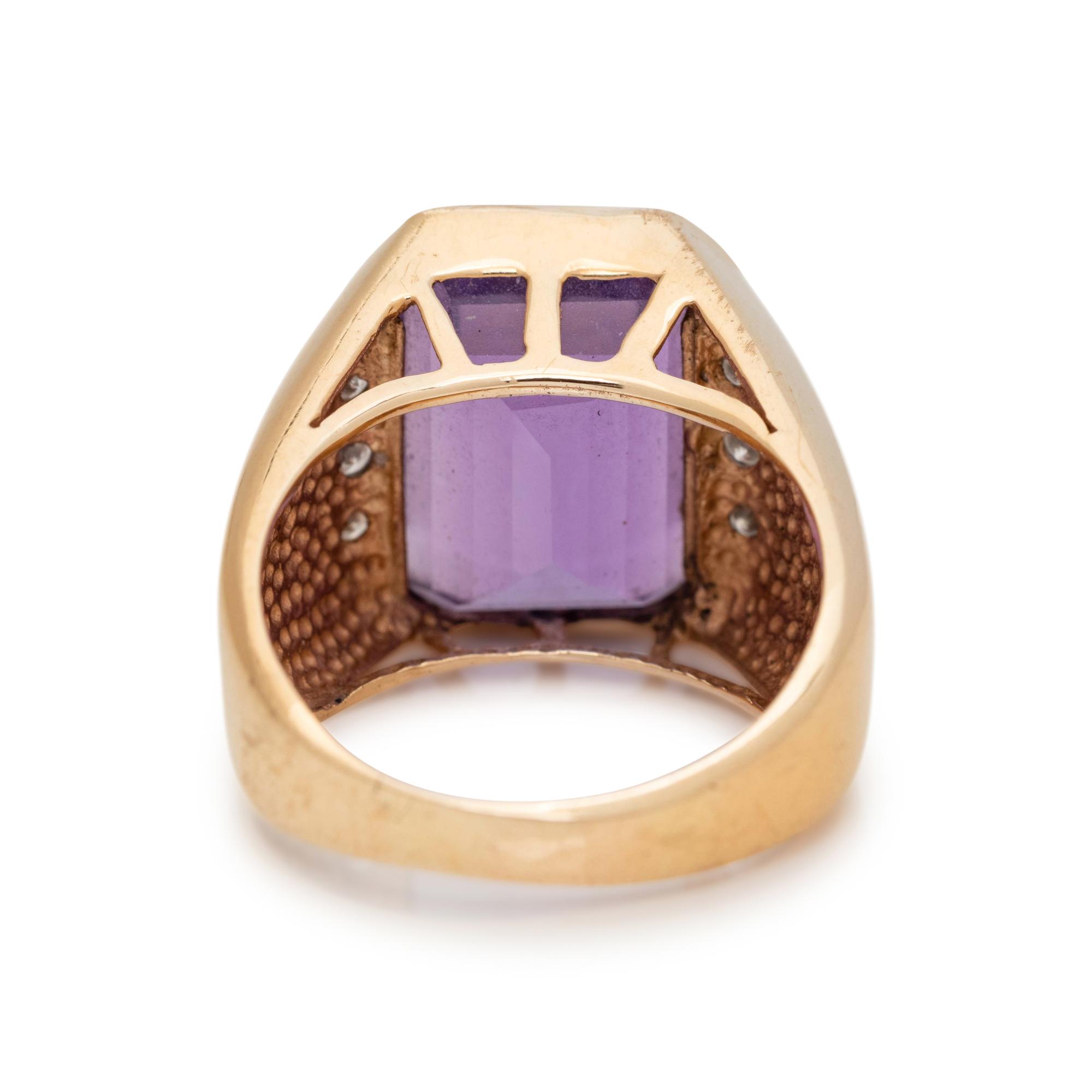 AMETHYST AND DIAMOND RING