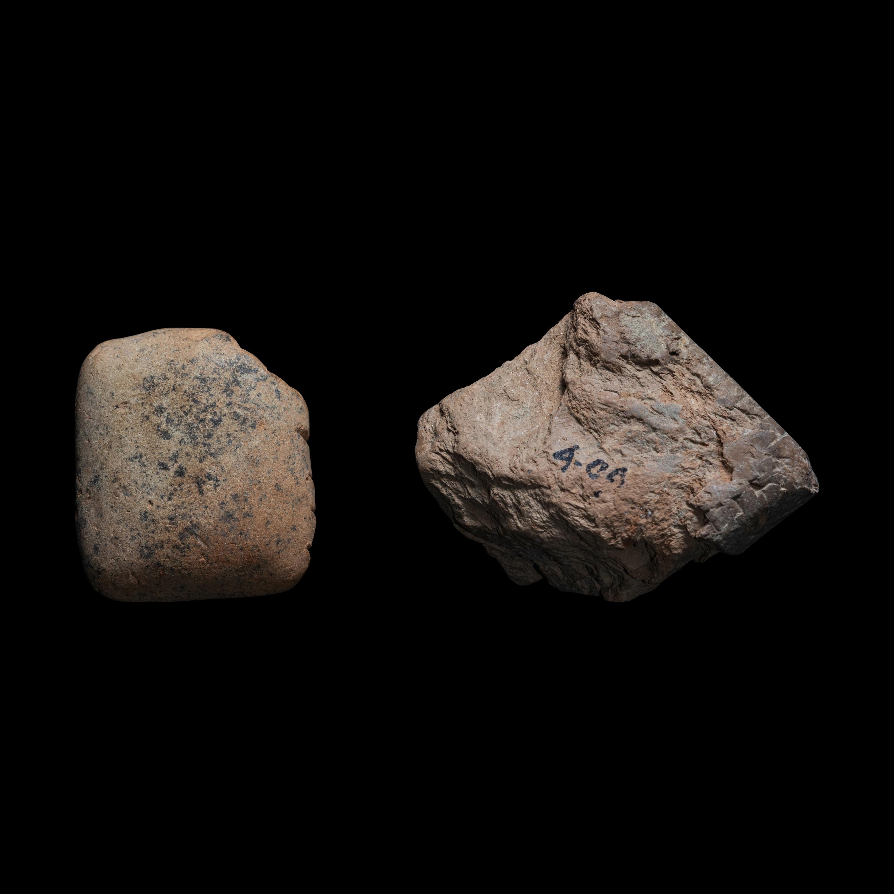 Two Sumerian Clay Cuneiform Tablets