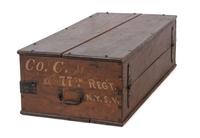 [CIVIL WAR - EQUIPMENT] Camp desk identified to Co. C, 77th New York State Volunteers