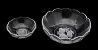 Two Val St. Lambert Crystal Bowls Diameter of larger 9 7/8 inches. — 20TH CENTURY