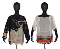 Two Etro Beaded Silk Blouses