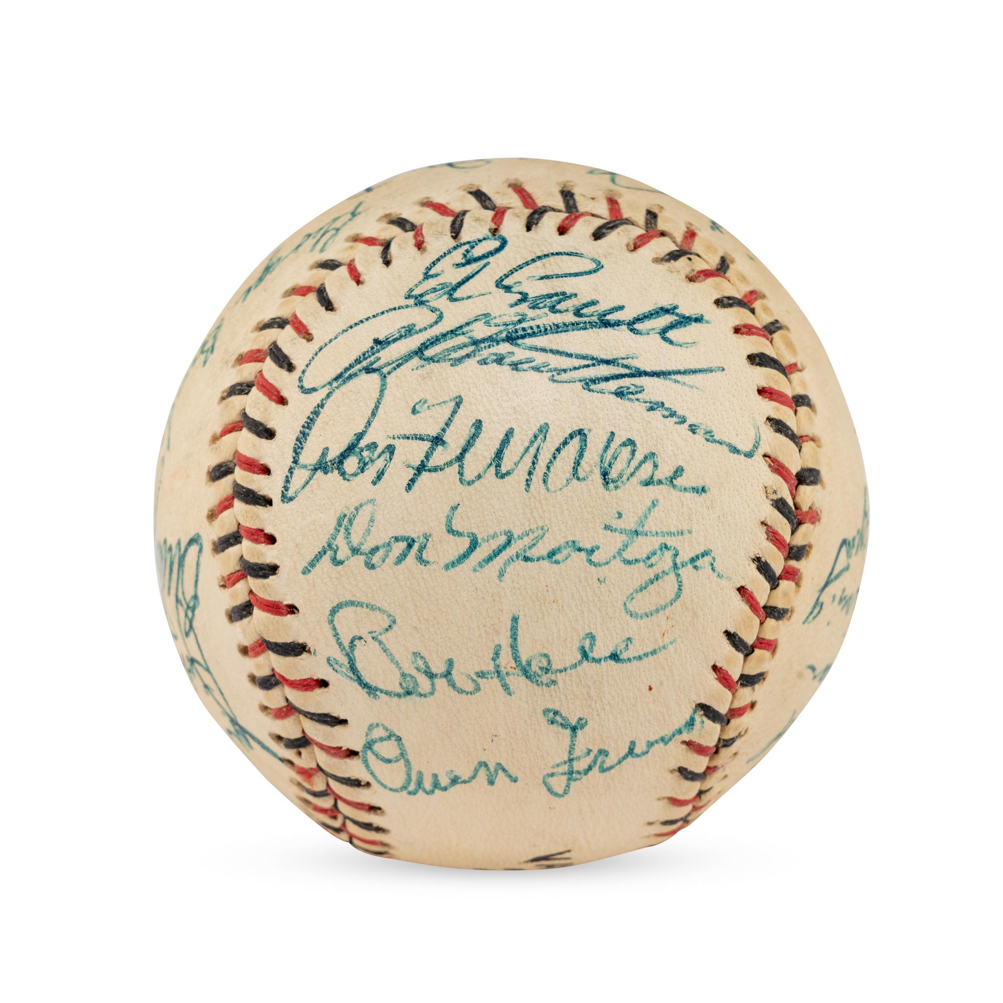 A 1957 Vancouver Mounties Team Signed Autograph Baseball