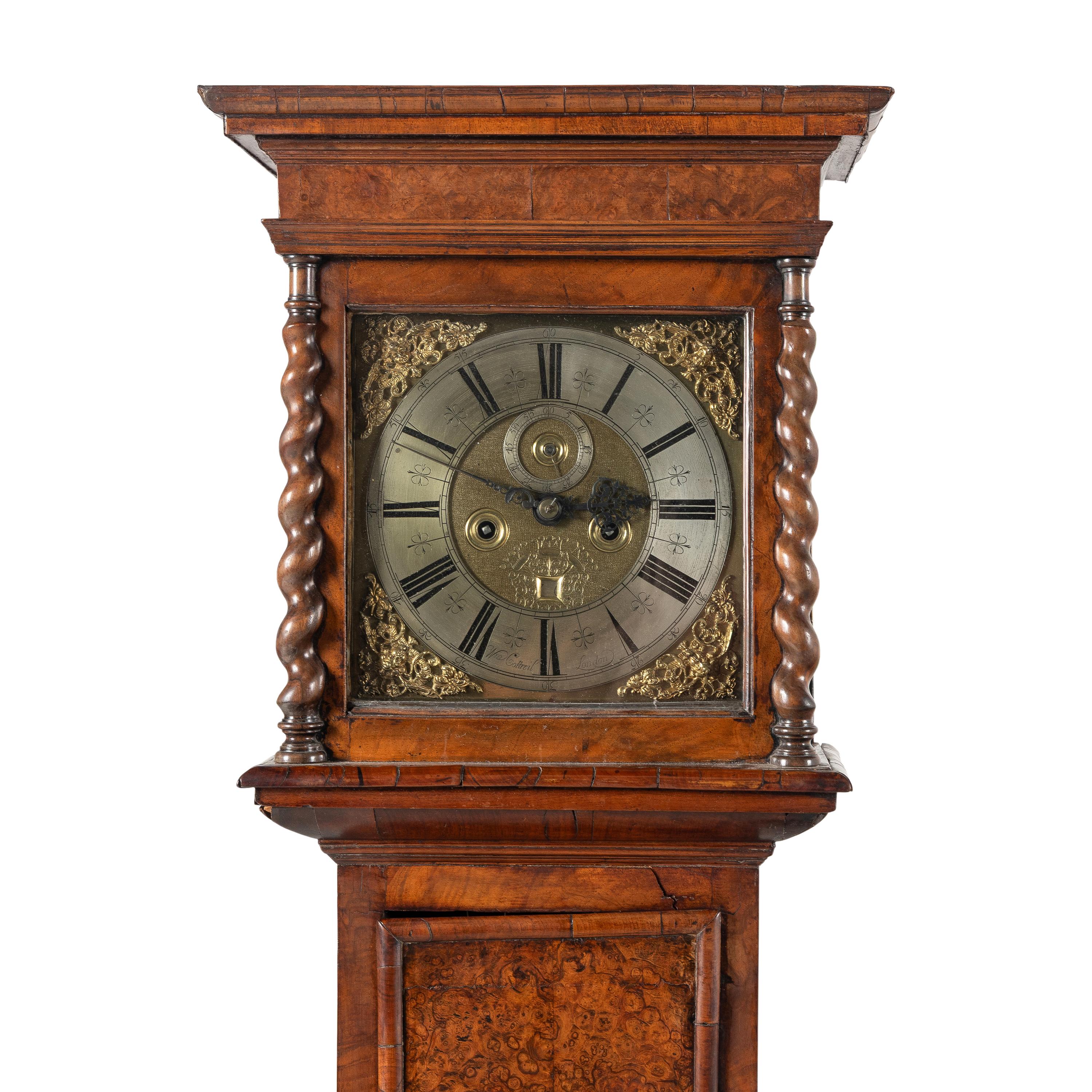 A William and Mary Walnut Tall Case Clock