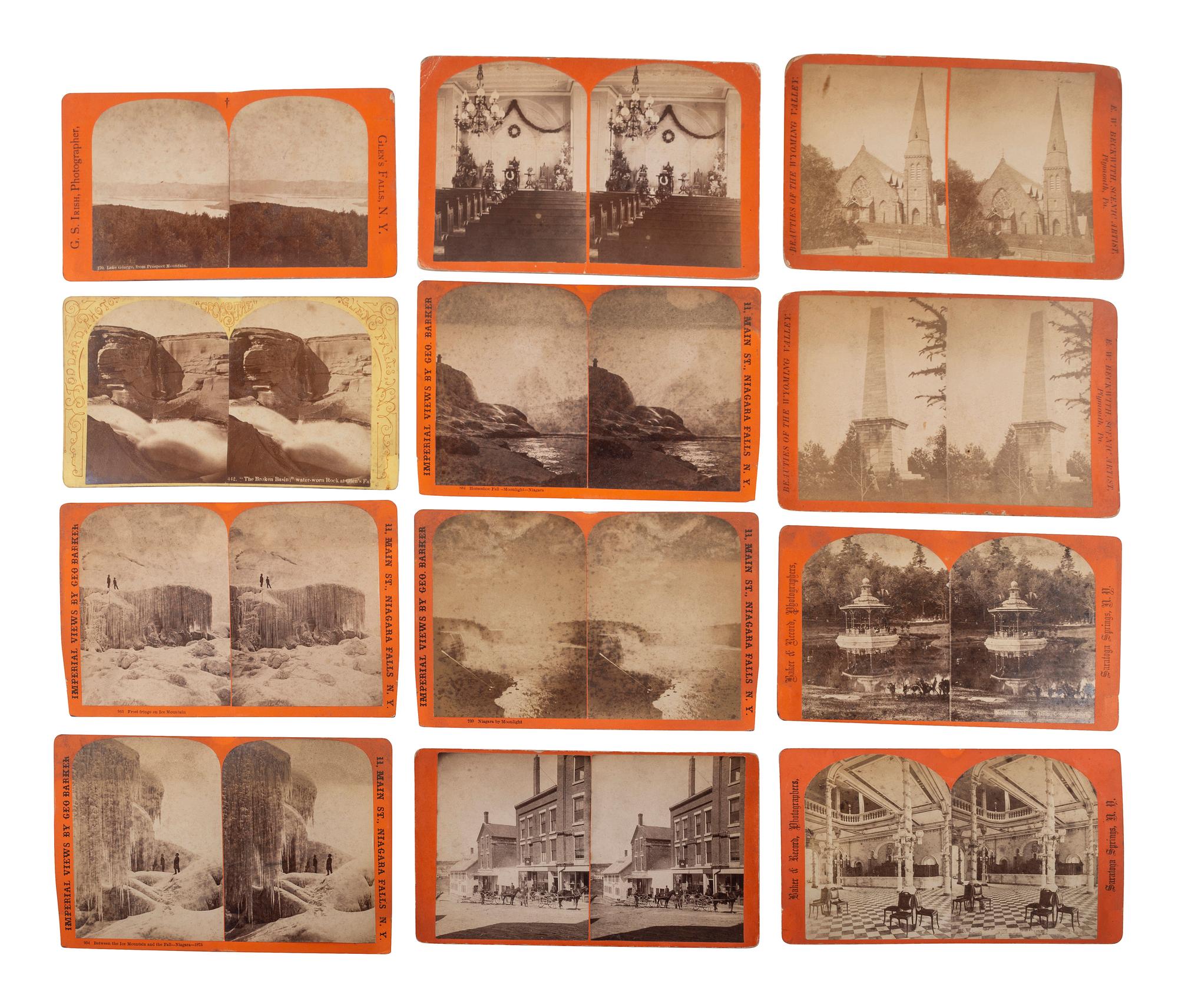 [EARLY PHOTOGRAPHY - STEREOVIEWS]. A collection of 66 assorted stereoviews, many featuring New York.