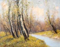 George Loftus Noyes, (American, 1864-1954), Muddy River Olmstead Park