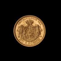 A United Kingdoms of Sweden & Norway 1886 Oscar II 20 Krona Gold Coin