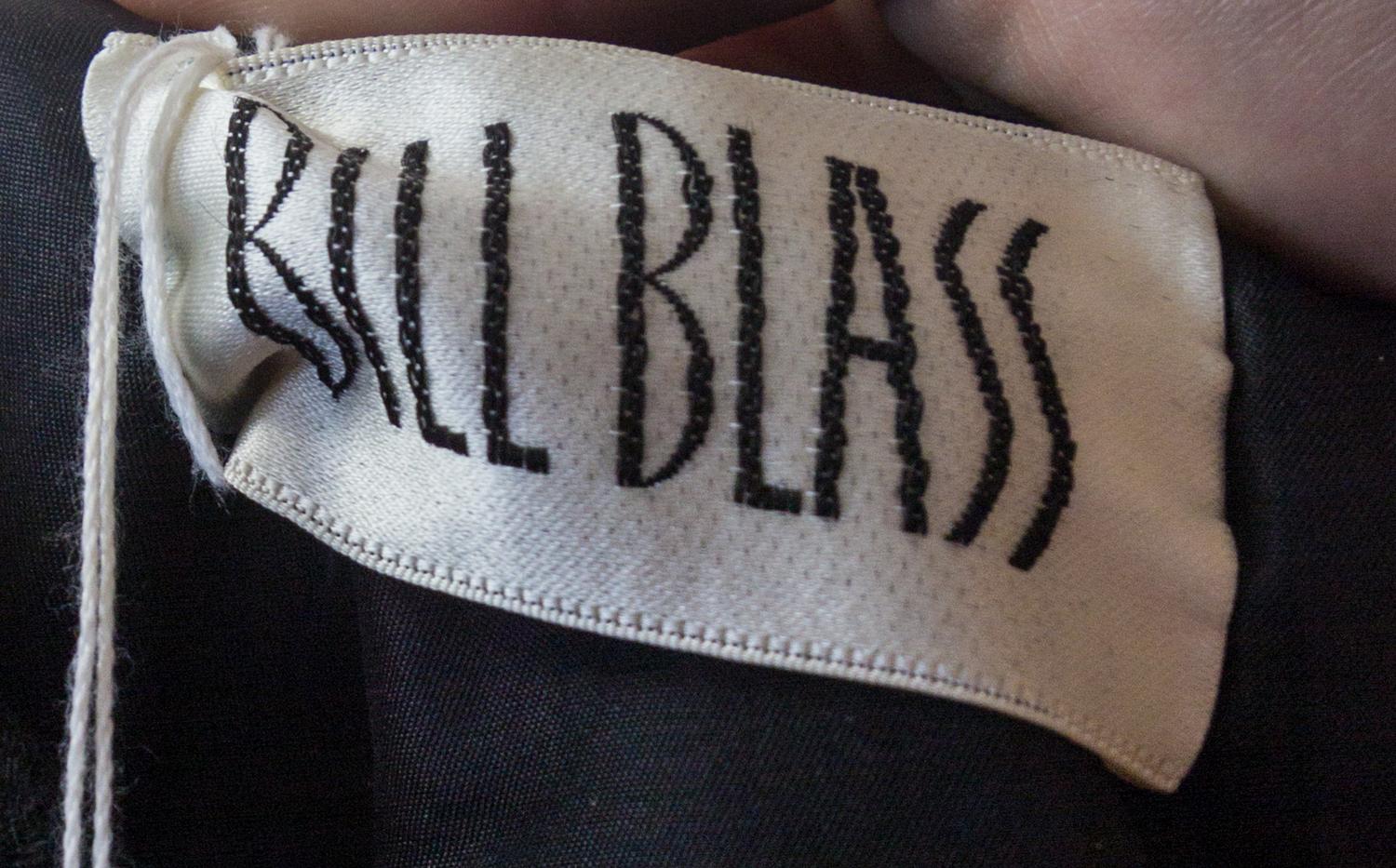 A Bill Blass Black Wool Sleeveless Gown, Size 12.