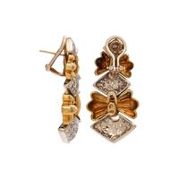 BICOLOR GOLD AND DIAMOND EARRINGS