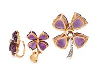 DIAMOND AND AMETHYST SET