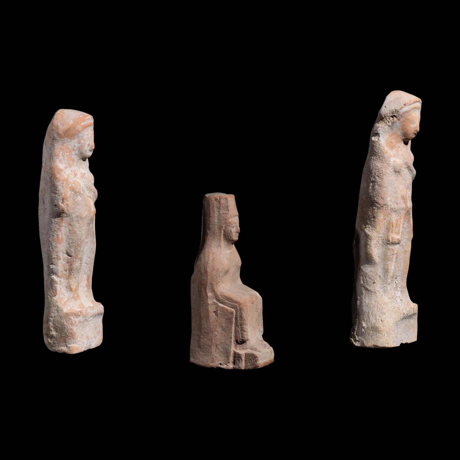 Three Phoenician Terracotta Figures