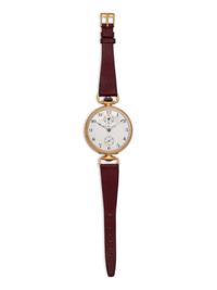 H. MOSER & CIE, 14K YELLOW GOLD AND ENAMEL WATCH