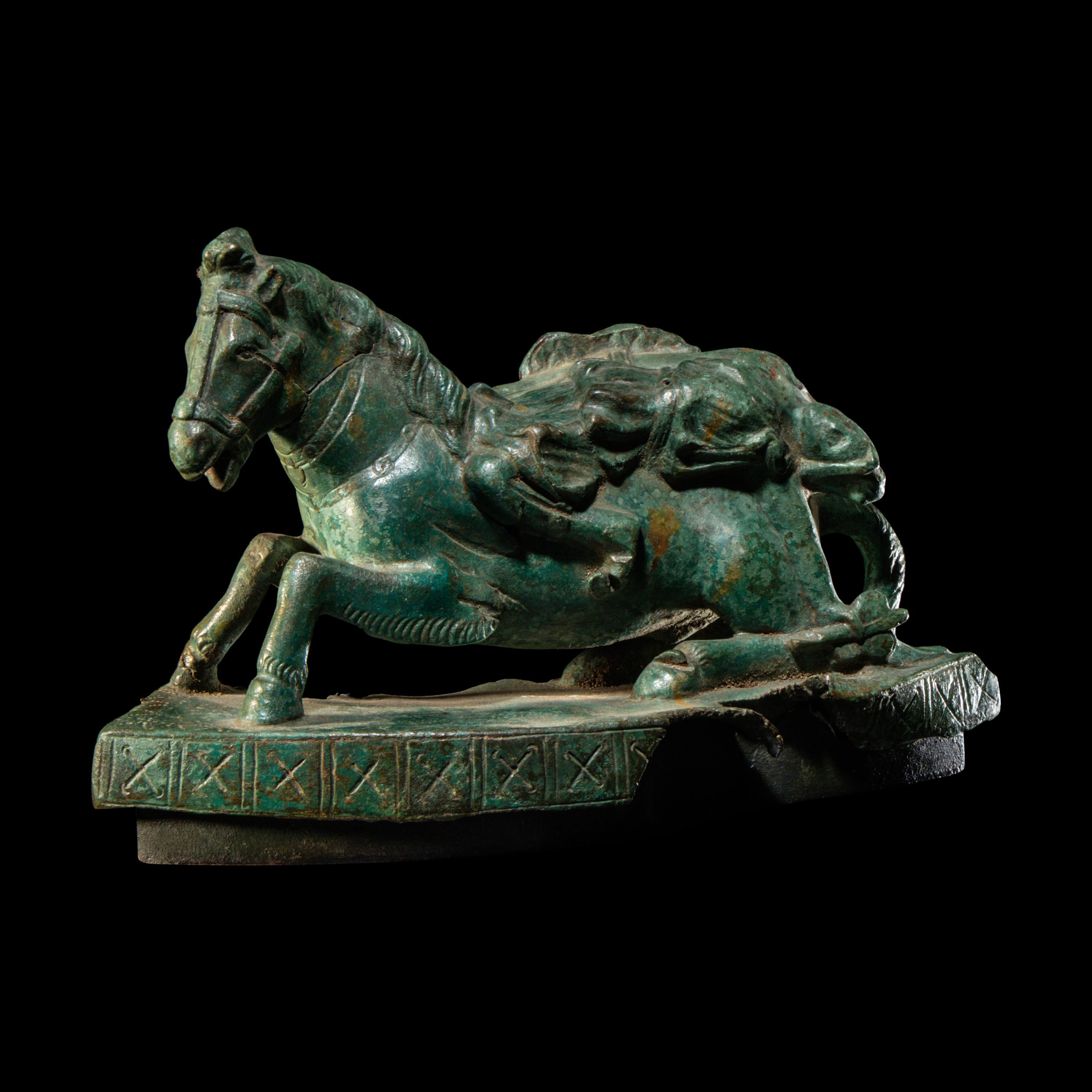 A Roman Bronze with a Slain Amazon on Horseback
