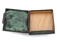 Mexican Copper Box, with Silver Bird