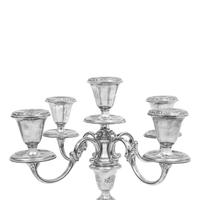 A Pair of American Silver Five-Light Candelabra