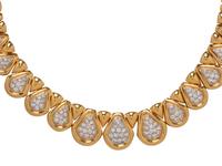 BICOLOR GOLD AND DIAMOND NECKLACE