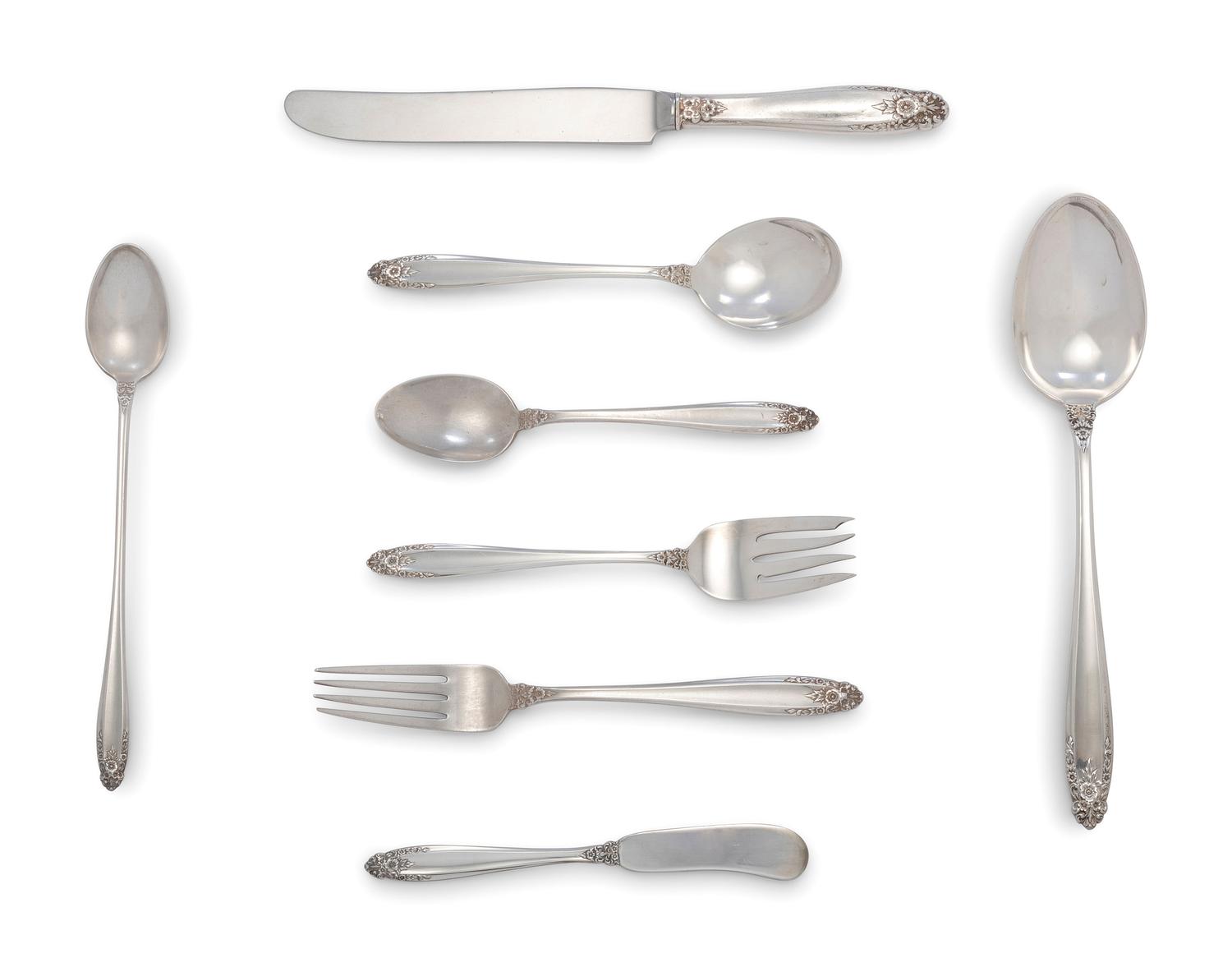 An American Silver Flatware Service