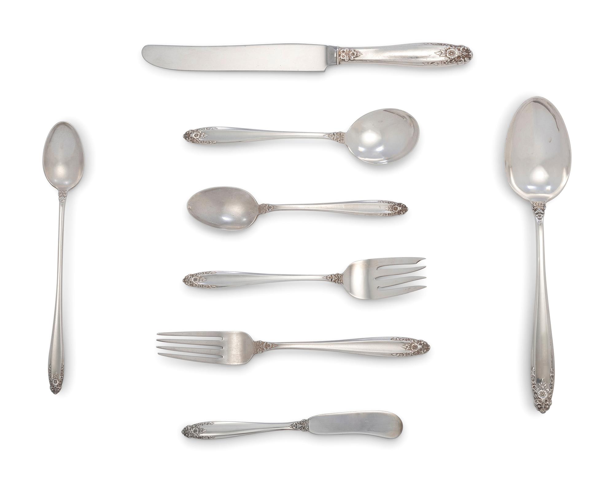 An American Silver Flatware Service