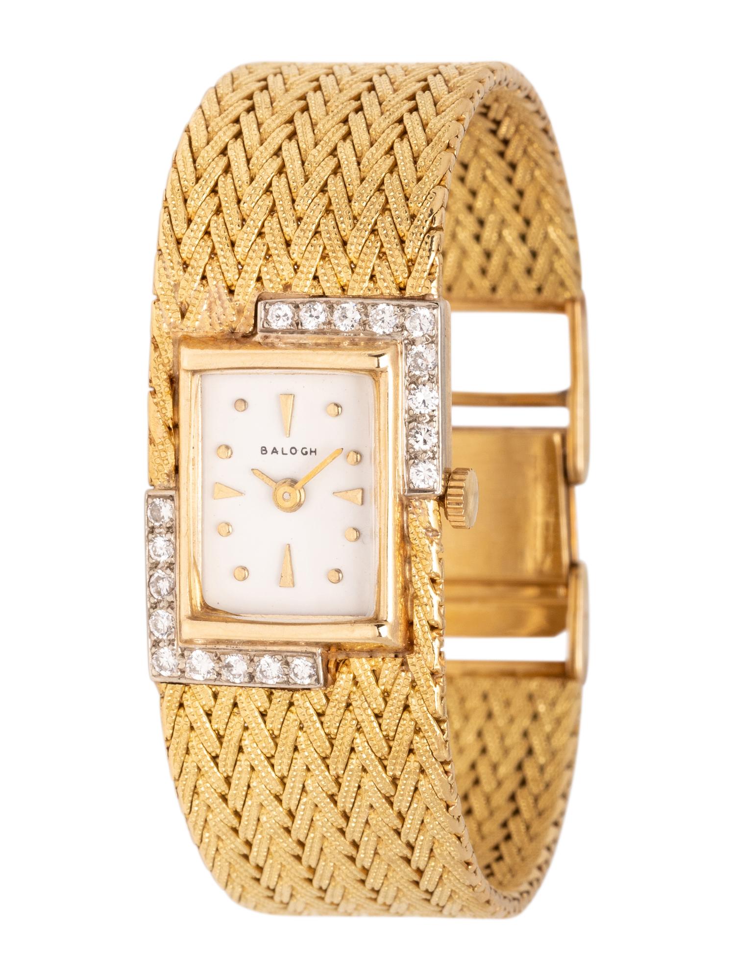 BALOCH, YELLOW GOLD AND DIAMOND WRISTWATCH