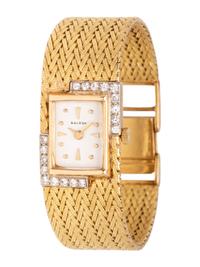 BALOCH, YELLOW GOLD AND DIAMOND WRISTWATCH