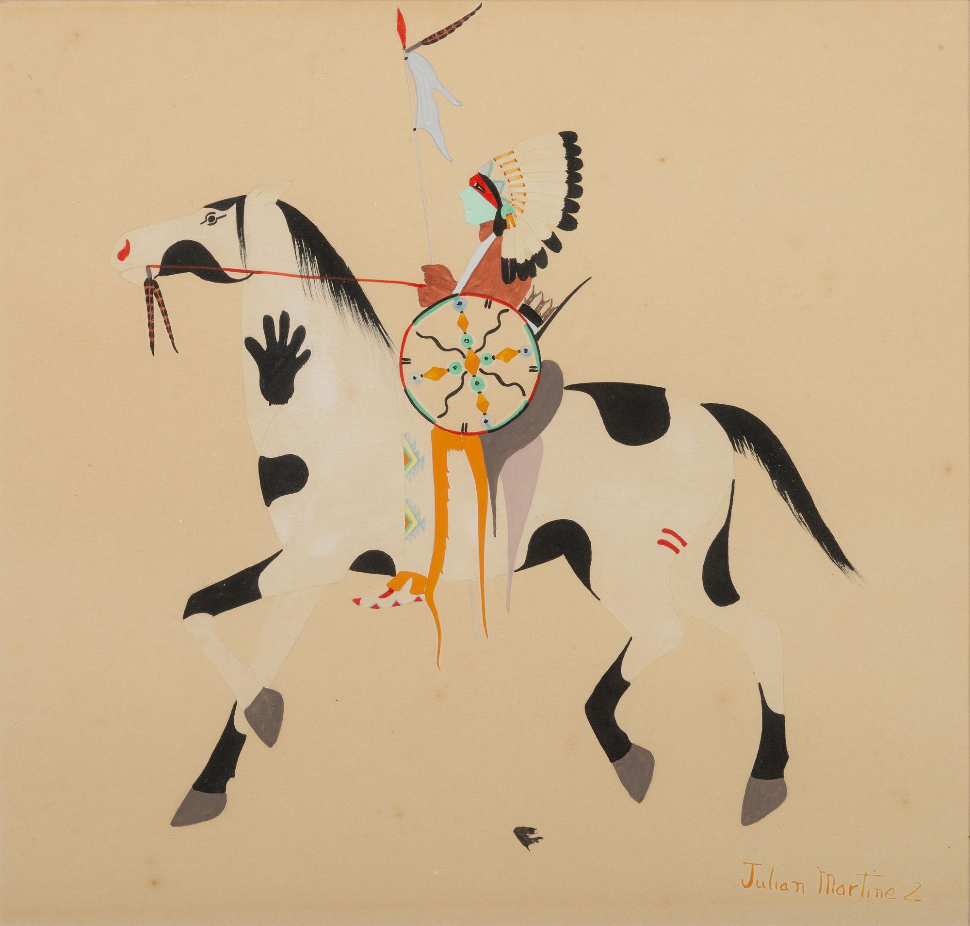 untitled, warrior on horseback