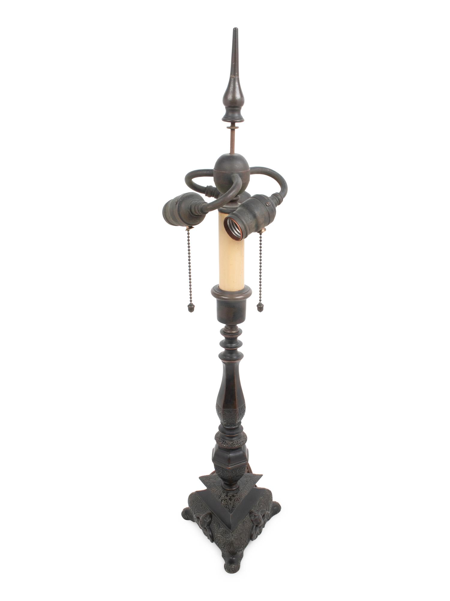 An Italian Bronze Pricket Mounted as a Lamp