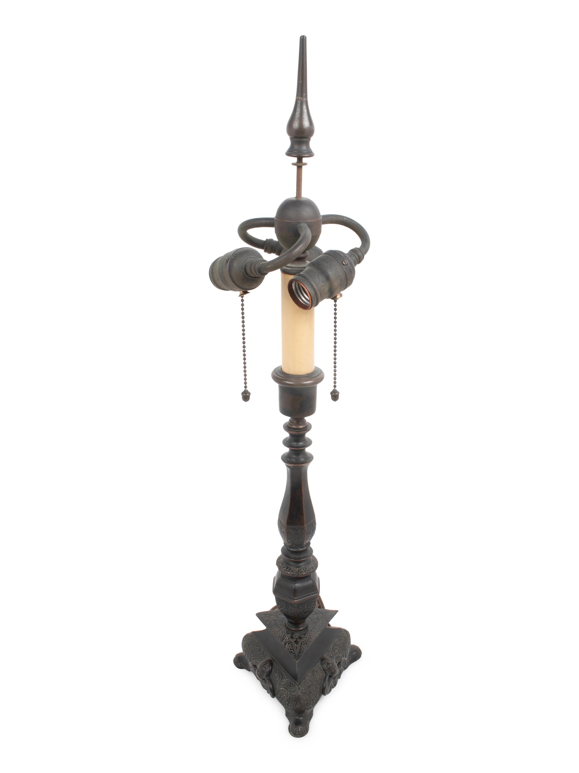 An Italian Bronze Pricket Mounted as a Lamp