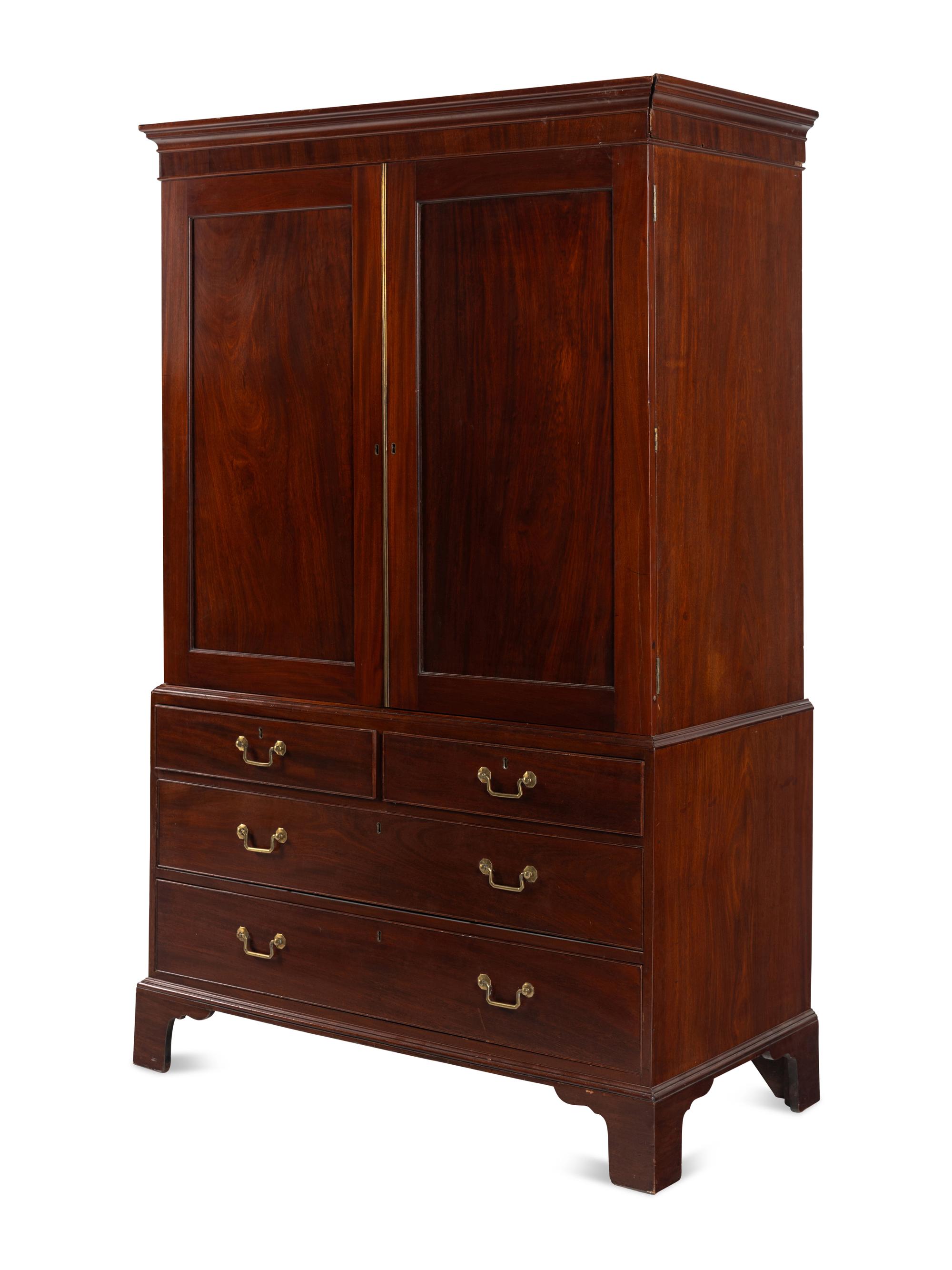 A George III Mahogany Linen Press