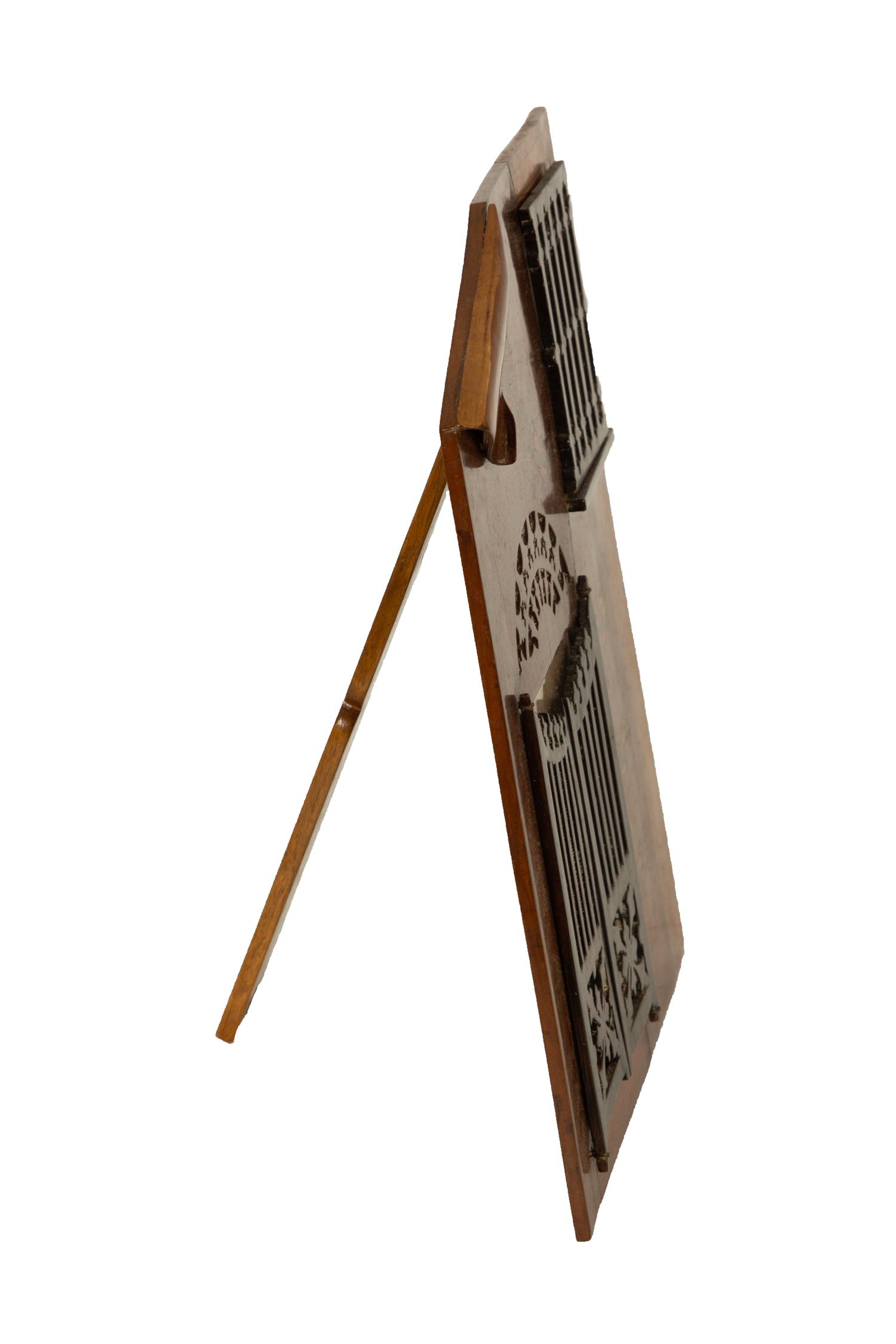 An Art Nouveau Intarsia Wood Peekaboo Frame